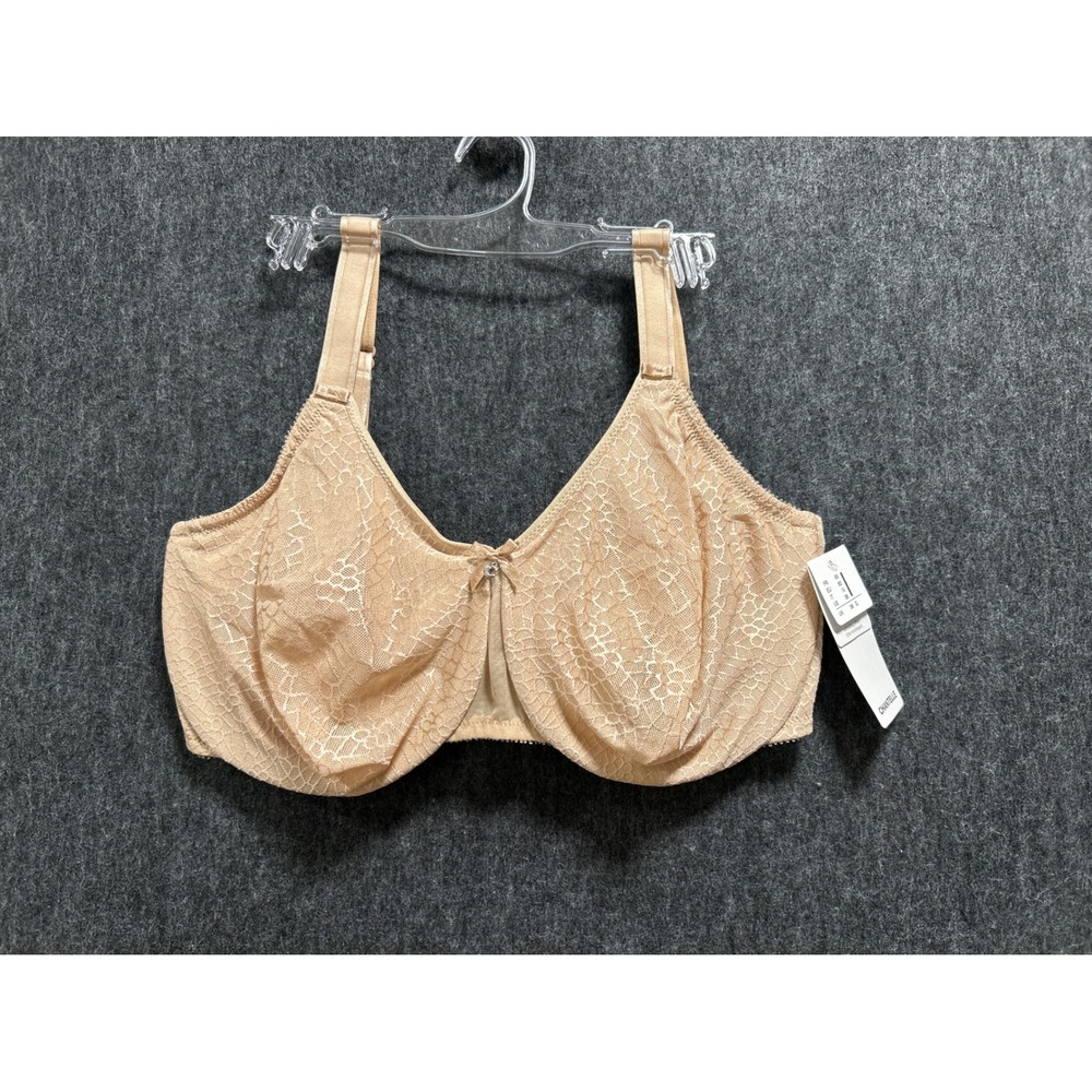 Chantelle C Magnifique Minimizer Bra Womens 36G Nude New Lace Unlined C18910